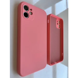 More Gsm iPhone 11 Uyumlu Logosuz Köseli Kalıp 12 Görünümlü Lansman Içi Süet Silikon Kılıf