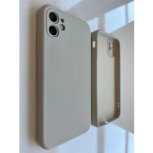 More Gsm iPhone 11 Uyumlu Logosuz Köseli Kalıp 12 Görünümlü Lansman Içi Süet Silikon Kılıf