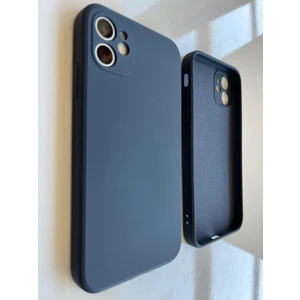More Gsm iPhone 11 Uyumlu Logosuz Köseli Kalıp 12 Görünümlü Lansman Içi Süet Silikon Kılıf