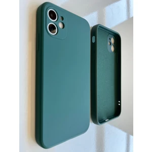 More Gsm iPhone 11 Uyumlu Logosuz Köseli Kalıp 12 Görünümlü Lansman Içi Süet Silikon Kılıf