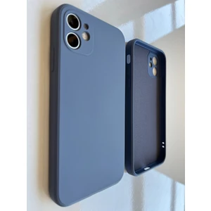 More Gsm iPhone 11 Uyumlu Logosuz Köseli Kalıp 12 Görünümlü Lansman Içi Süet Silikon Kılıf