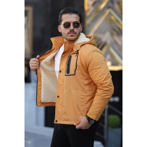 Su ve Rüzgar Geçirmez Kapüşonu Çıkartılabilir Kışlık Erkek Mont