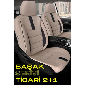 Ford Focus 2015-2018 Sedan – Ticari Araç 2+1 Uyumlu Başak Serisi Koltuk Kılıfı – Bej Kolay Montaj