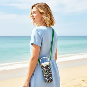 Woody Cord 1 Litrelik Tasarım Matara Su Şişesi Taşıma Çantası Bottle Bag