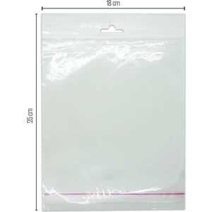 18*25 Sedefli Askılı (Askı Kısmı Beyaz) Bantlı OPP (Parlak-Şeffaf) Jelatin 100 Adet