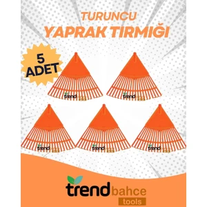 Trend Bahçe Plastik Turuncu Bahçe Tırmığı 5'li Set
