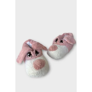 Unisex Panduf Ses Yapmayan Ev Patiği Pudra - Beyaz