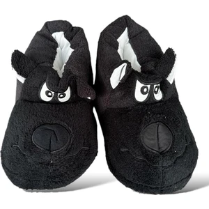 Unisex Panduf Ses Yapmayan Ev Patiği Siyah