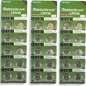 AG10 LR1130 389 SR1130 189 1.5V Alkaline Düğme Pil 30 Adet