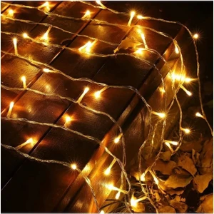 Yılbaşı Işığı 10 Metre Pilli Şeffaf Kablolu 60 Ledli Dekoratif Yeni Yıl Süsleme New Year