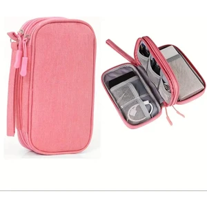 3 Katlı Dijital Aksesuar ve Kablo Düzenleyici Taşınabilir El Çantası