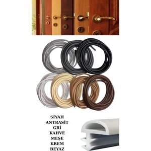 Ahşap Kapı Fitili 5 Metre Beyaz, Krem, Meşe, Kahve, Siyah, Gri ve Ant. Gri Renk Amerikan Kapı Fitil