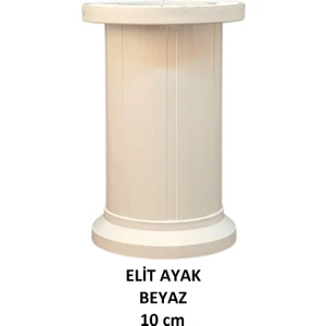 Elit Ayak, 10 Cm, Beyaz, Plastik, Masa, Baza, Yatak, Koltuk, Kanepe Ayağı, Montaj Vidalarıyla