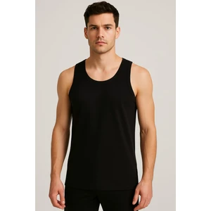 Siyah Askılı Erkek Atlet Premium %100 Pamuk