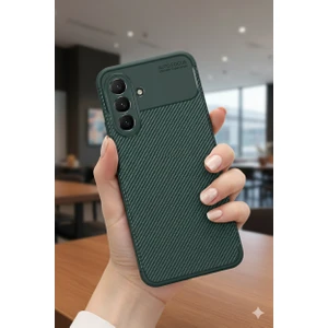 Samsung Galaxy S25 Fe Kılıf Kamera Korumalı Darbe Emici Karbon Desenli Renk Atmaz Silikon Kapak