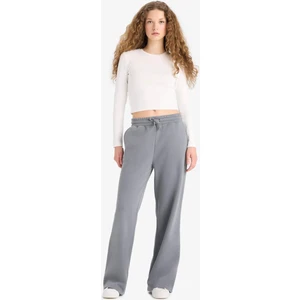 Straight Fit Beli Bağcıklı Cepli Düz Paça Eşofman Altı