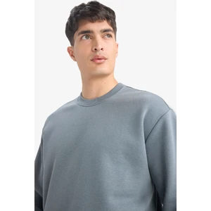 Relax Fit Bisiklet Yaka Kalın İçi Yumuşak Tüylü Basic Düz Sweatshirt T5139AZ25AU