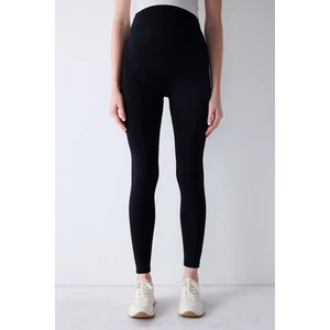 Seamless Dikişsiz Siyah Hamile Tayt