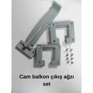 Cam Balkon Gold Sistem Gri Çıkış Ağzı ve Boynuz Takımı