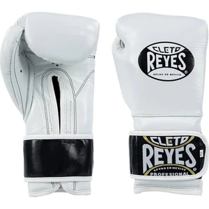 Cleto Reyes White Leather Strap & Attached Thumb And Hook & Loop Closure Boks Eldiveni