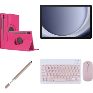 Galaxy Tab A9+ 11''inch (Plus) 8/256GB Tablet+Gold Kalem+Pembe Kılıf+Pembe Klavye