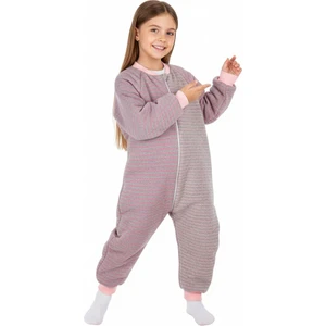 Özlem Bebe 7-16 Yaş Arası Pembe Çizgili Ara Dolgu Çocuk Uyku Tulumu