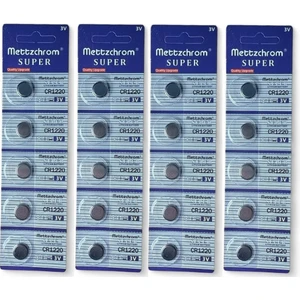 Süper Pil Düğme 3V CR1220 Lityum 20'li Paket Super Cr 1220 Pil CR-1220