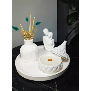 Dekoratif Aşk Temalı Taş Tozu Set - 4 Parça