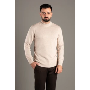 Zeki Özer Erkek Bej Basic Balıkçı Triko