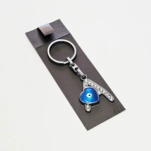 Ünsa Anahtar Harf Anahtarlık Nazar Boncuk Taşlı Anahtarlık A'dan Z'ye