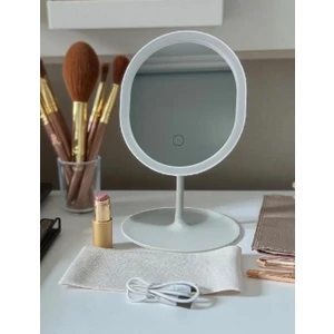 LED Işıklı Şarjlı Makyaj Aynası - Dokunmatik Kontrol, Masa Üstü Kullanım