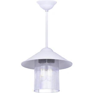 Özbak Avize Fötr Tekli Modern Camlı Sarkıt Avize – Beyaz, Şeffaf Cam ve Dekoratif Tasarım