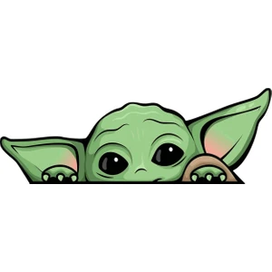 Star Wars Yoda Araba, Motorsiklet, Kask, Laptop,cam Sticker 17X6 cm