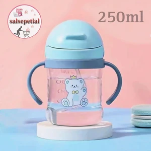250ML Figürlü Pipeti Suluk Bebek Matara Sevimli Su Şişesi Bebek Pipetli Biberon Matara