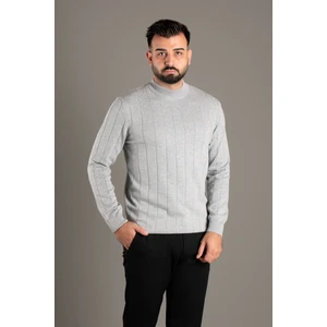 Zeki Özer Erkek Gri Desenli Balıkçı Triko