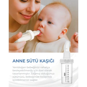Baby Jem 0-6 Ay Bebekler İçin BPA ve Fitalat İçermeyen Şeffaf 40 ml Süt Kaşığı Bulaşık Makinesinde Yıkanabilir