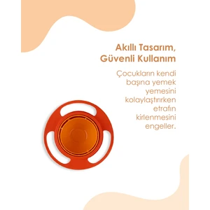Babyjem Dökülmeyen Bebek Mama Tabağı - 360 Derece Döner Kapağı ile, Bulaşık Makinesinde Yıkanabilir, 6 Aydan İtibaren, BPA İçermez