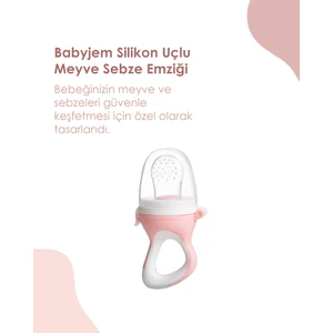 Babyjem Silikon Uçlu Meyve Sebze Emziği Pembe