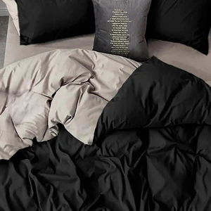 Jolly Home Lodos Home  Pamuklu Tek Kişilik Lastikli Nevresim Takımı Siyah-Bej