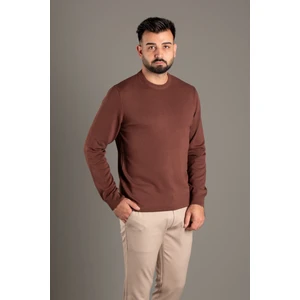 Zeki Özer Erkek Kahve Basic O Yaka Triko