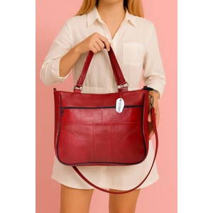 Hakiki Deri Kol Omuz Askılı Çapraz Postacı Çok Gözlü Çanta