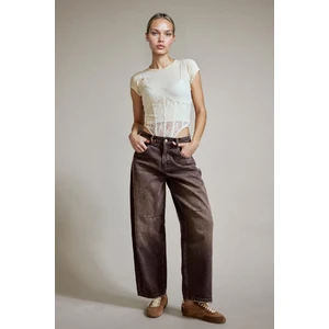 Wide Leg Geniş Bol Paça Bilek Boy Jean Pantolon G2909AX25AU