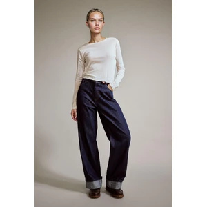 Wide Leg Geniş Bol Katlamalı Paça Jean Pantolon G2723AX25AU