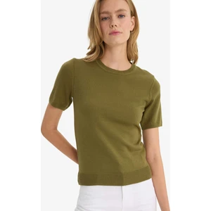 Regular Fit Bisiklet Yaka Kısa Kollu Triko Kazak E6810AX25AU