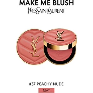 Yves Saint Laurent Make Me Blush 37 Peachy Nude Renkli Işıltılı Pudra Allık Uzun Süre Kalıcı Doğal Görünüm
