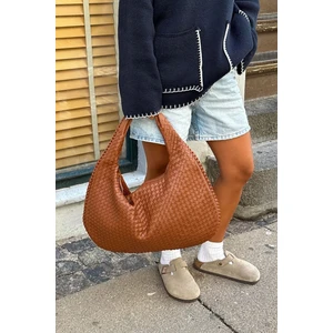 Kadın Retro Xl Camel Omuz Çantası