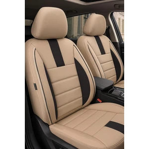 Oniks Serisi Tay Tüyü Üniversal Oto Koltuk Kılıfı - 5 Koltuk Tam Set - Ortopedik Yan Kanat Destekli
