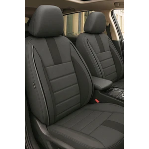 Oniks Serisi Tay Tüyü Üniversal Oto Koltuk Kılıfı - 5 Koltuk Tam Set - Ortopedik Yan Kanat Destekli