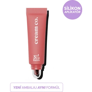 Cream Co. Nemlendirici Parlatıcı 3in1 Lip Balm | Dudak Bakım | Cupcake Rose Gülkurusu Hyaluronik Asit Seramid