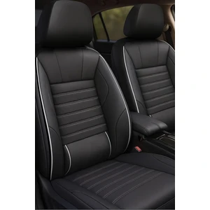 Stone Serisi Üniversal Deri Oto Koltuk Kılıfı - Bel Destekli -  5 Koltuk Tam Set